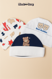 Pack of 3 Soft & Cute Baby Beanie