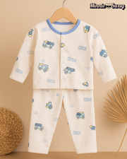 Baby Night Wear - Soft Cotton with Blue Accents