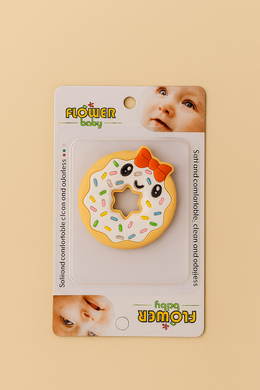 Donut Silicone Baby Teether – Soft, Safe & Easy to Hold