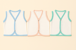 New Born Pack of 3 Soft Cotton Baby Vests