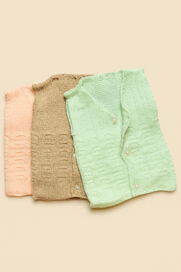 New Born Pack of 3 Cozy Woolen Baby Vests