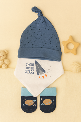 3 Piece Bandana-Style Bib Set